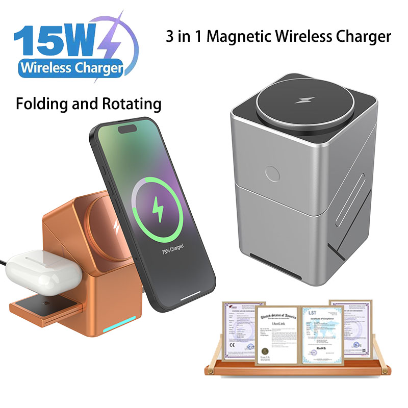 Wireless Charger Watch - Base de Carga Inalámbrica Rápida Qi2