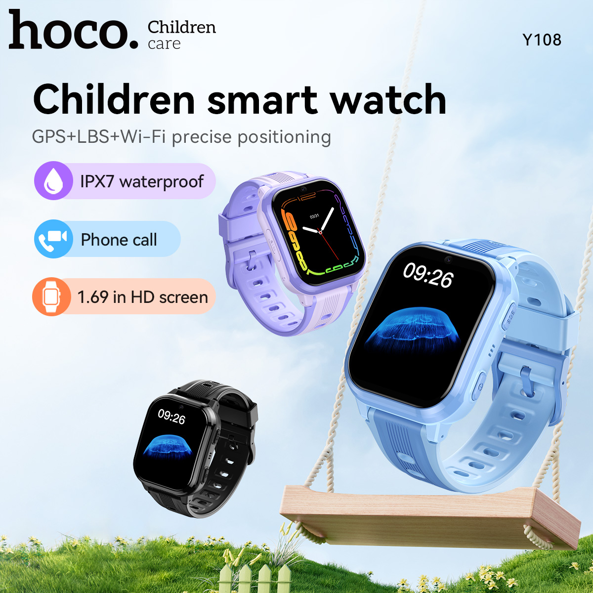 Smartwatch Id - Reloj inteligente HOCO Y108 con pantalla