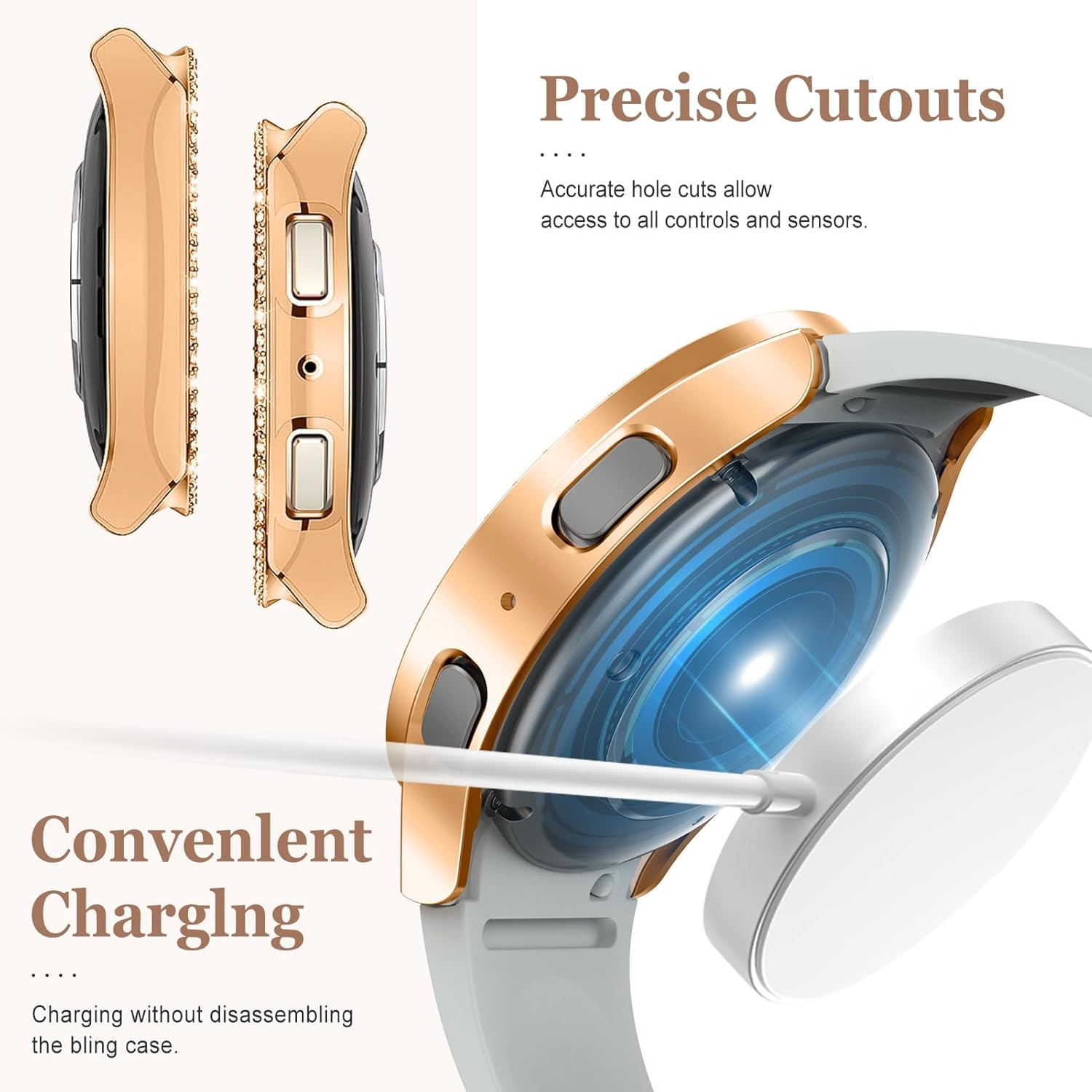 Funda brillante para reloj Sam - Accessories For Galaxy Watch 5 reseña y precio