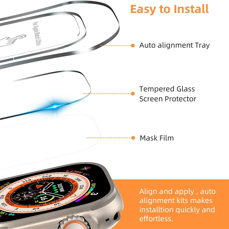 Vidrio templado para Apple Wat - Watch Face Protector reseña y precio