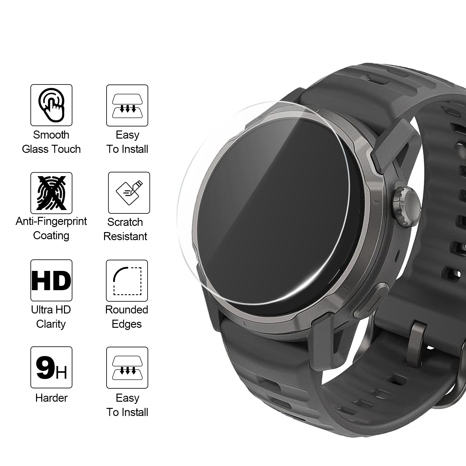Protector de pantalla de crist - Watch Face Protector reseña y precio